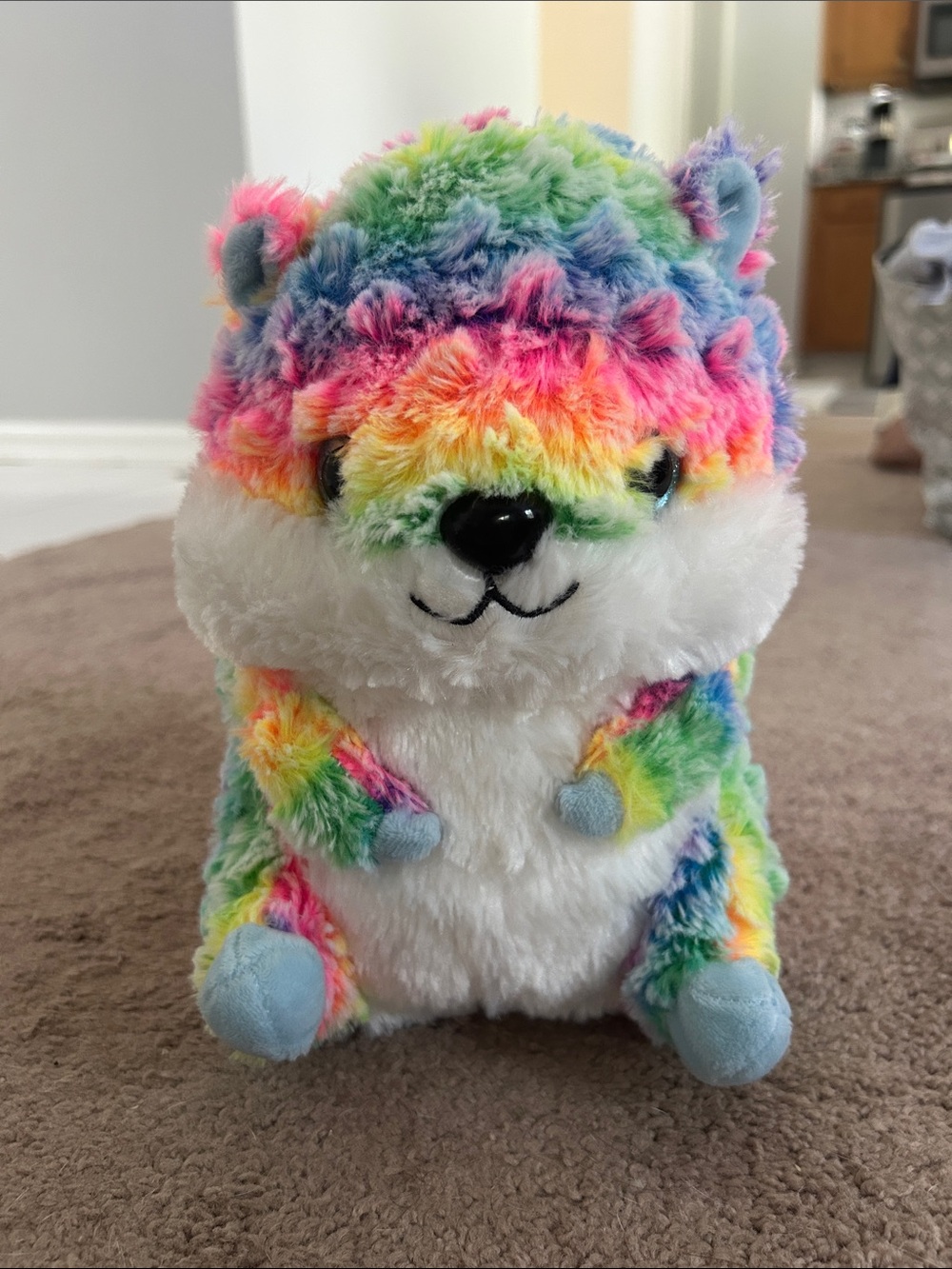 Namco Belly Buddies Rainbow Plush Hamster Stuffed Animal